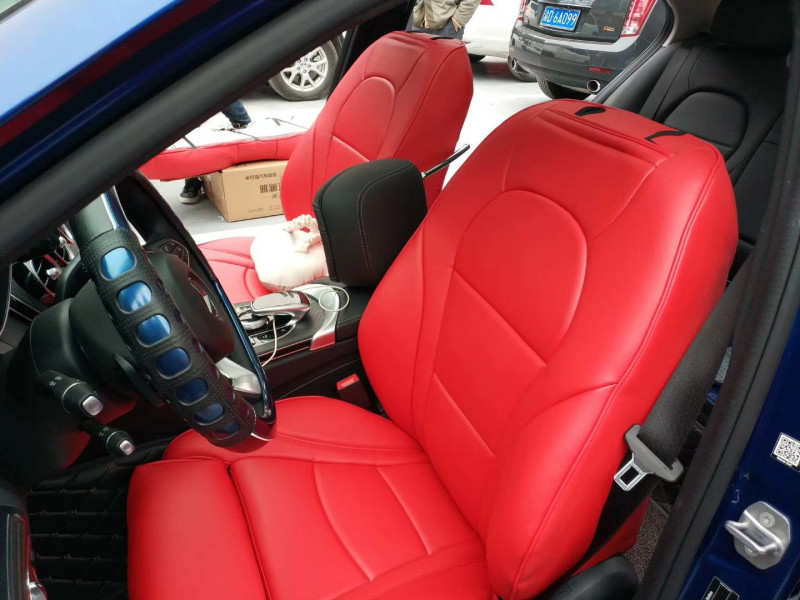 汽車定制專車專用無損安裝全包紅色座套